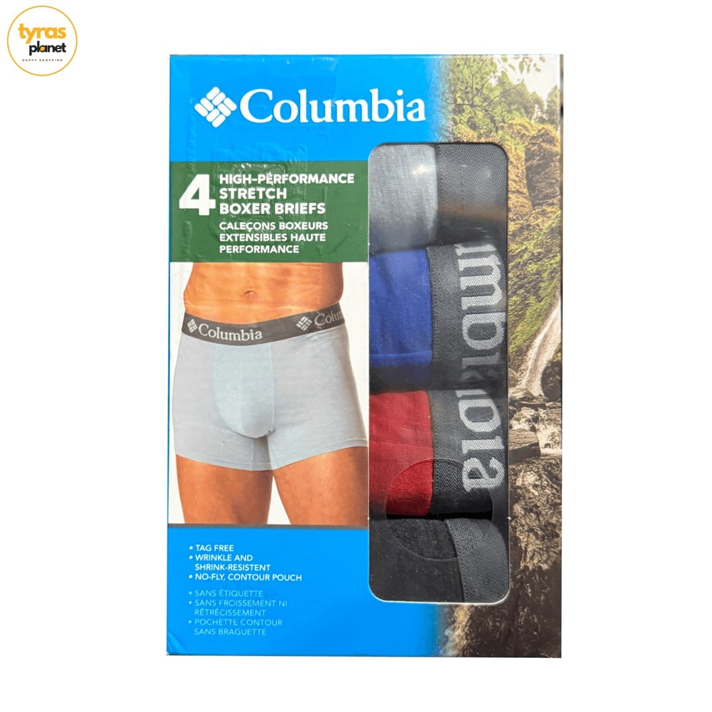 Columbia 4 Stretch Assorted Boxer Brief‎ Underwear RCU40110PAS1 - XL